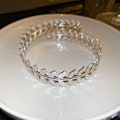 Miniatyrbillede 1 af 4: Svirlet Blad Øvre Arm Armbånd Bangle Armlet Cuff Armbånd Justerbar Åben Blad Cuff Enkel Plant Armbånd til Kvinder