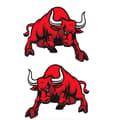 Two-piece set of left and right bull car stickers, reflective pe