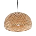 Corded Rattan Pendant Light with Bamboo Shade