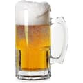 Extra Large Beer Mug in Stylish Design 1 Liter, Large Glass Mugs with Handle, One Liter German Beer Mug Super Mug (1035 ml)