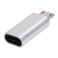 Pikkukuva 4 / 7: TypeC-sovitinmuunnin naaras Micro-urospuhelimeen datalinjan USB-lataus (hopea)