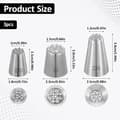 Miniatyrbild 2 av 7: 3 Pcs Grass Nozzles, Stainless Steel Icing Decorating Tips for Cupcakes, Cakes, and DIY Baking, 233 234 29