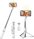 Selfie Stick Tripod with Remote Control, With LED Ring Light, Detachable