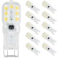 Miniatyrbild 1 av 5: 9 LED-lampor, 3W G9 LED-lampor (motsvarande 33W halogenlampor), kallvit 6000K, flimmerfri, 360 graders vinkel, AC 220V, 10-pack