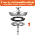 Miniatyrbillede 4 af 5: 2 stk 78 mm Universal Køkkenafløbsfilter Rustfrit Stål Vask