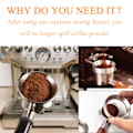 Miniatyrbild 2 av 5: Espresso Doseringstratt Precision Aluminiumlegering Kaffe Doseringsring Tillbehör Set för Handsfree (51mm)