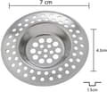 Miniatyrbillede 2 af 4: 2 x filter - Si i rustfrit stål til vask, håndvask og badekar