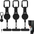 1-10-pack infällbar stöldskyddshållare för telefon, lätt telefonrem med säker klämma 3 st 3PCS 3PCS