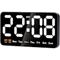 Miniatyrbild 1 av 8: Digital väggklocka, 9 tum LED-digitalklocka med 12/24 timmar, stora siffror, liten tyst väggklocka White Light