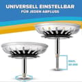 Miniatyrbillede 1 af 5: (79 mm) Kompatibel med Blanco erstatningsfilter til vask, afløbsprop, vaskefilter