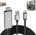 Miniatyrbilde 1 av 5: HDMI-adapter USB Type-C-kabel MHL 4K HD Video Digital konverteringskabel