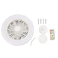 36w Loftventilator Lys 9,8 Tommer Lille Lydløs E27 Led Ventilatorlampe Til Soveværelse 86265v Hvid
