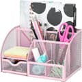 Miniatyrbilde 4 av 4: Nettbordssorterer Kontor Med 7 Rom + Skuff Pennholder/Multifunksjonell Sorterer Ex348 Rosa