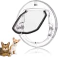 Small Cat Flap for Cats and Dogs with 4 Locking Options