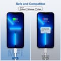 Miniatyrbilde 2 av 5: Ladekabel Hurtiglading, [2-pakning/2M + 3M] Lang USB C til Lightning Ladekabel, Type C 2