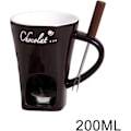 Pikkukuva 2 / 8: Tuikkukynttilällä toimiva fondue-setti, keraaminen sulatusastia suklaalle ja jälkiruoalle Coffee