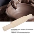 Miniatyrbild 7 av 8: Rolling Pin Modeling Roller Ceramic Tool Solid Wood Sculpture Kit Polished Craft Collection Striped Type