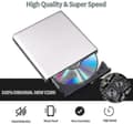 Miniatyrbilde 2 av 5: Ekstern Blu Ray DVD-stasjon 3D, USB 3.0 og Type-C Bluray CD DVD-leser Slank Optisk Bærbar Blu-ray D