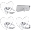 Miniatyrbillede 1 af 5: 3-pak Mobiltelefonholder Ringe (Hjerteform) 360° Rotation Diamant