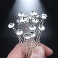 U-formad diamant hårklämma, formade diamanter hårnål, bröllopshår