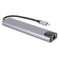 Miniatyrbilde 2 av 7: 8-i-1 Hub Type-C til HDMI RJ45 PD USB Dockingstasjon Type-C Hub Splitter Konverteringsadapter