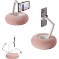 Fuzzy Bowl with Phone Holder, Kindle Pillow Stand, Adjustable Cell Phone Pillow Holder, Plush Pillow