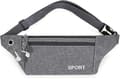 Waterproof Waist Bag with Large Capacity and Adjustable Strap, Lightweight with Headphone Jack (Grey)