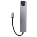 Miniatyrbilde 5 av 8: 8-i-1 Hub Type-C til HDMI RJ45 PD USB Dockingstasjon Type-C Hub Splitter Konverteringsadapter