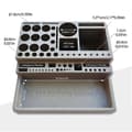 Fly Tying Kit Organizer Gift Compact Practical Fly Tying Tool Storage Rack for Beginners Fishermen Men Anglers (FMY) Gray Gray