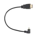 Miniatyrbilde 3 av 5: 30 cm Micro-HDMI vinklet hann til HDMI hann (90 grader) - Støtter 4k (type B)