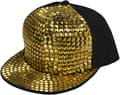 basebollkeps platt hatt hip-hop mode paljetter en storlek guld -