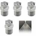 Stainless Steel High-Pressure Nozzles - For Surface Cleaning Washer Nozzle 65 Degree Opening 1.3mm 1/4'' Threaded Connection