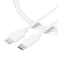 Tactical 30 cm 2A 10W USB-C till Lightning-laddningskabel Smooth Vit 50 50 50