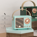 Pikkukuva 5 / 8: Retro Bluetooth-kaiutin, klassinen vanhanaikainen radiomuotoilu, Bluetooth 5.0 langaton yhteys, tuki TF-kortille Black