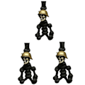 Pikkukuva 1 / 5: Soldat Paracord-avaimenperä, Luova Luuranko-sotilas Avaimenperä Matkatavaramerkki (musta, 3 kpl) (LG)