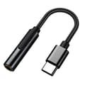 USB C till 3,5 mm ljudadapter Hane till Hona Kabel för Mer Grå