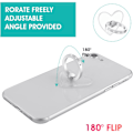 Miniatyrbillede 4 af 5: 3-pak Mobiltelefonholder Ringe (Hjerteform) 360° Rotation Diamant