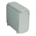 Trash Can with Lid, Slim Trash Can 10L, Non-Slip, Space-Saving Push Trash Can, Slim Trash Can for Bathroom and Kitchen