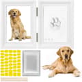 Pet Paw Print Keepsake Kit, Photo Frame With Clay Print Kit, Personalized Gift For Dog Lovers