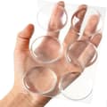 Door Knob Wall Protector, 6pcs Transparent Round Soft Rubber Wall Protector Self-Adhesive Door Handle Bumper