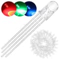 100-pack 5 mm lysdioder med gemensam anod, DC 3 V, 20 mA, RGB trefärgad (röd/grön/blå)