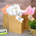 Miniatyrbillede 2 af 7: Brune papirsposer med håndtag – 20x10x25 cm 50 stk. Papirsposer