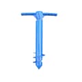 Beach Umbrella Anchor Sand Screw Stand Universal Sand Gripper Spike Screw Holder (Blue)