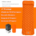 Pikkukuva 2 / 5: Itsestään täyttyvä retkipatja: Paksu, kevyt, helppo retkipatja, puhallettava ja kiinnitettävä tupla retkipatja ja kompakti puhallettava orange color