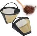 Miniatyrbilde 1 av 5: 2 stk gull 304 stål kaffefilter 10 cm 100 mesh permanent kaffe