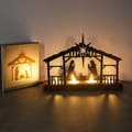 Miniatyrbillede 3 af 6: Krybbelysestage Hellig Religiøs boligindretning med træfod C - C