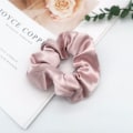 Miniatyrbillede 1 af 3: 6 stk. satin hårelastikker, store scrunchies, simple hårelastikker, bånd, hestehaleholdere til kvinder ----- mørk pink
