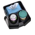 Car Armrest Storage Box: Double Cup Holder and Multiple Compartments for Commuting, Family Trips, and Carpooling, Phone Support, ABS Black, 18cm x 21.5cm x