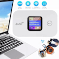 Miniatyrbillede 4 af 5: Bærbar Ulåst 4G LTE Trådløs WiFi Router Mobilt Bredbånd LCD MIFI Hotspot