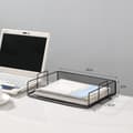 Miniatyrbillede 2 af 5: 2 stk. Brevbakker/Stabelbare Metalnet Skrivebordsbakker/Multifunktionel Organizer/Filholder til Kontor, Skole, Studie - (Sort)